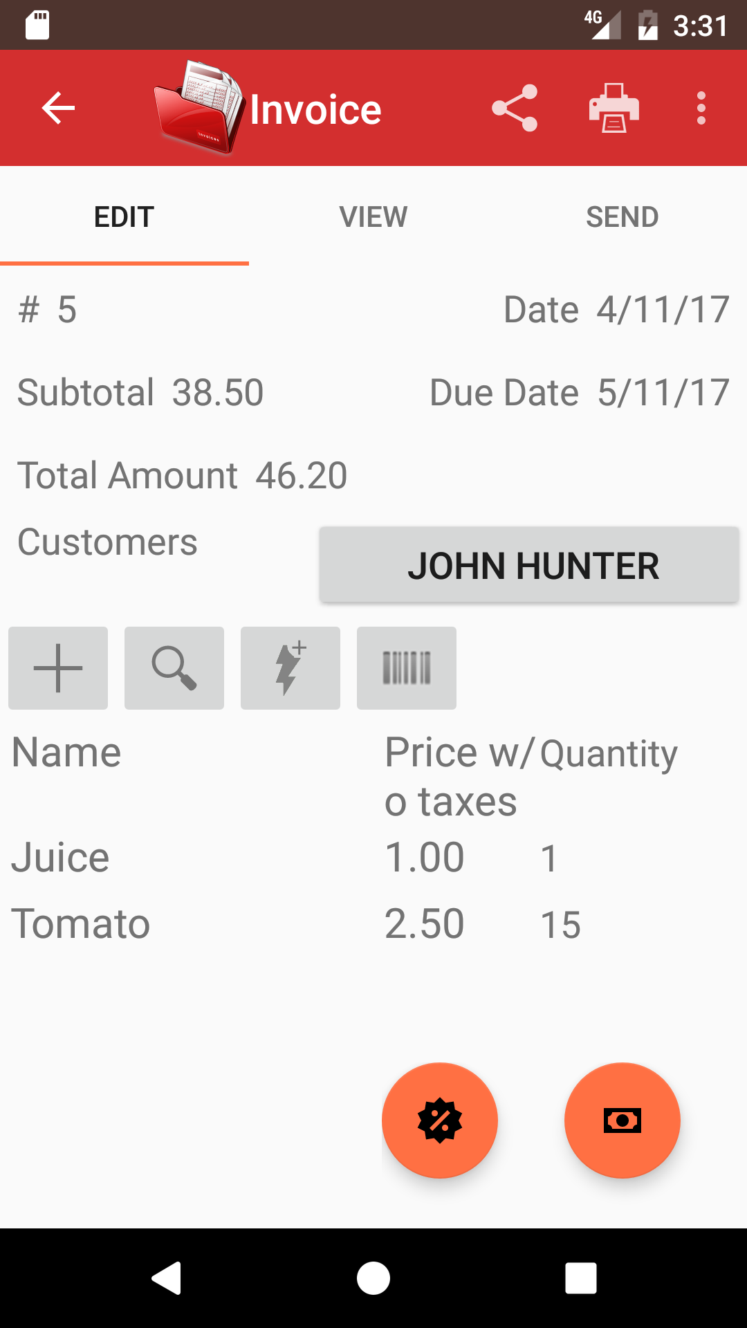 Invoice Pro Create invoice on Android, iPhone & iPad